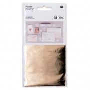Pacco di 6 fogli di transferts metallizzati Paper Poetry Dorato|raw }}