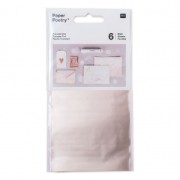 Pacco di 6 fogli di transferts metallizzati Paper Poetry Champagne
