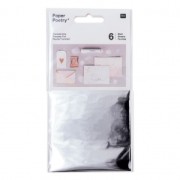 Pacco di 6 fogli di transferts metallizzati Paper Poetry Argenté|raw }}