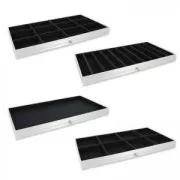 Cassetto 12 scomparti per valigia di trasporto bijoux Nero x1