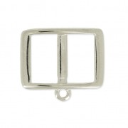 Intercalaire pour lacet 10 mm collier choker 17.5 mm argenté vieilli x1|raw }}