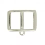 Intercalaire pour lacet 10 mm collier choker 17.5 mm argenté vieilli x1