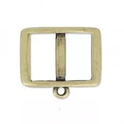 Intercalaire pour lacet 10 mm collier choker 17.5 mm argenté vieilli x1