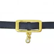 Intercalaire pour lacet 5 mm collier choker 18 mm placcatura argento fino antic x1