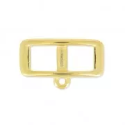 Distanziatore per laccetto 5 mm collier choker 18 mm Dorato con oro fino x1