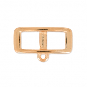 Distanziatore per laccetto 5 mm collier choker 18 mm dorato  rosa x1