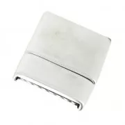 Chisura 23.5 x 19.5 mm placcatura argento fino anticato x1