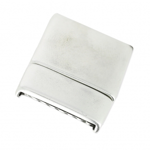 Chisura 23.5 x 19.5 mm placcatura argento fino anticato x1