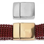 Chisura 23.5 x 19.5 mm dorato con oro fino  x1