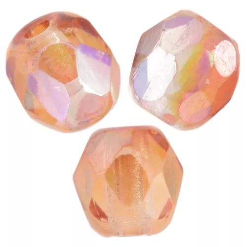 Sfaccettate mm. 4 Crystal Orange Rainbow x50