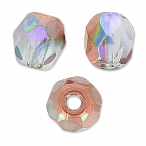 Sfaccettate mm. 4 Crystal Copper Rainbow x50