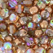 Perle mm. 4 Crystal Copper Rainbow x50