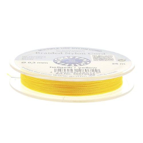 Filo di nylon europeo Griffin 0.3mm a 0.5mm giallo x25m