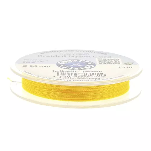 Filo di nylon europeo Griffin 0.3mm a 0.5mm giallo x25m