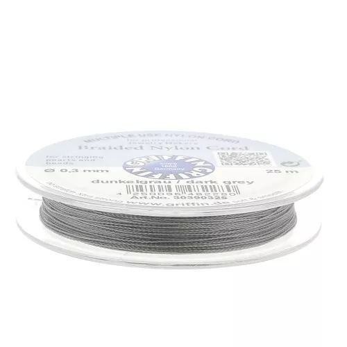 Filo di nylon europeo Griffin 0.3mm a 0.5mm Dark Grey x25m