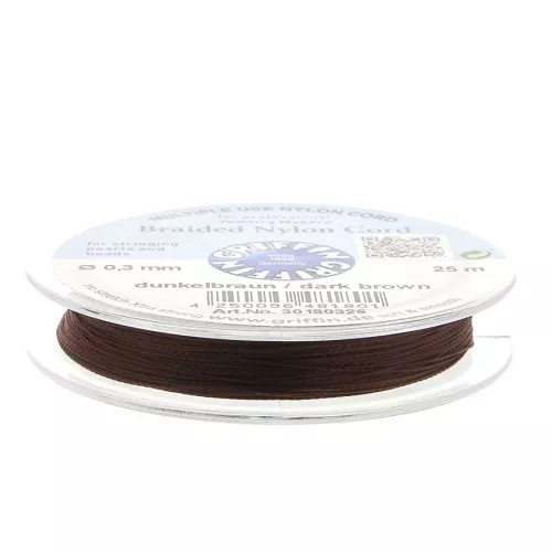 Filo di nylon europeo Griffin 0.3mm a 0.5mm Dark Brown x25m