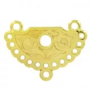 Distanziatore etnico 28.5x21 mm Dorato con oro fino con oro fino x1