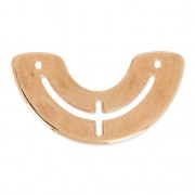 Distanziatore mezzaluna 2 fori 25.5 mm dorato rosa x1