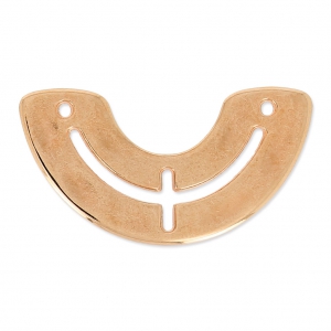 Distanziatore mezzaluna 2 fori 25.5 mm dorato rosa x1