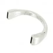 Chiusura mezzo bracciale calamitata per laccetto 10 mm Placcatura argento antico x1