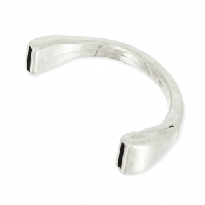 Chiusura mezzo bracciale calamitata per laccetto 10 mm Placcatura argento antico x1