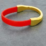 Chiusura mezzo bracciale calamitata per laccetto 10 mm Placcatura argento antico x1