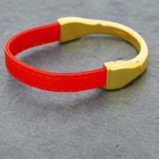 Chiusura mezzo bracciale calamitata per laccetto 10 mm bronzo x1