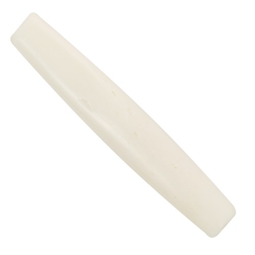 Perle hair pipe in osso 36x6 mm Bianco x5