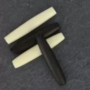 Perle hair pipe in osso 36x6 mm Bianco x5