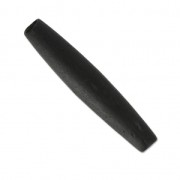 Perle hair pipe in osso 36x6 mm Nero x5|raw }}
