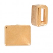 Passante slider rettangolo per laccetto 5 mm dorato  rosa x1|raw }}