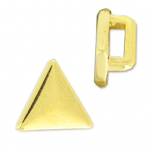 Passante slider triangolo per laccetto 5 mm Dorato con oro fino x1