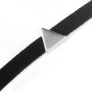 Passante slider triangolo per laccetto 5 mm Dorato con oro fino x1