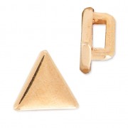 Passante slider triangolo per laccetto 5 mm dorato  rosa x1|raw }}