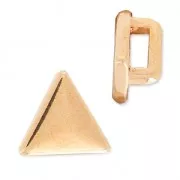 Passante slider triangolo per laccetto 5 mm dorato rosa x1