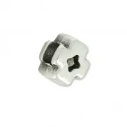 Passante slider croce per laccetto 3 mm Placcatura argento antico x1