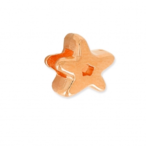 Passante slider stella per laccetto 3 mm dorato  rosa x1