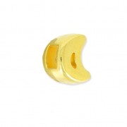 Passante slider mezzaluna per lacetto 3 mm Dorato con oro fino x1