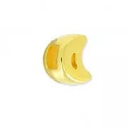 Passante slider mezzaluna per lacetto 3 mm Dorato con oro fino x1