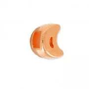 Passante slider mezzaluna per lacetto 3 mm dorato rosa x1