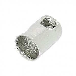 Terminali per cordone 2.5 mm rodiato x10