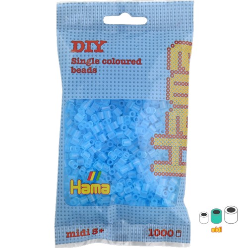 Perle da stirare  Hama MIDI 5 mm Blu Trasparente (n°73) x1000