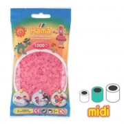 Perle da stirare  Hama MIDI 5 mm Rosa Trasparente (n°72) x1000