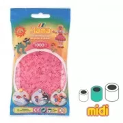 Perle da stirare  Hama MIDI 5 mm Rosa Trasparente (n°72) x1000