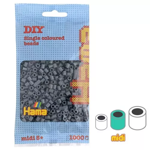 Perle da stirare Hama MIDI 5 mm Grigio Scuro (n°71) x1000