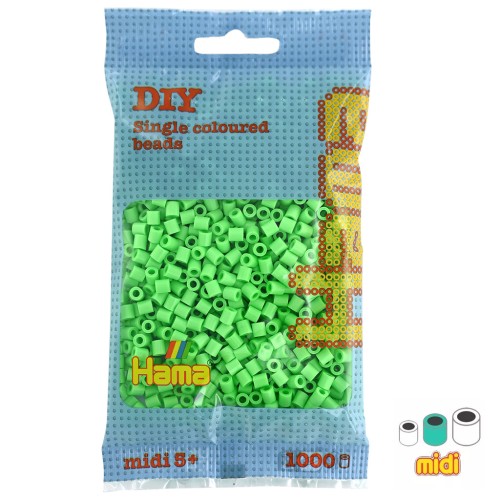 Perle da stirare  Hama MIDI 5 mm Verde Pastellolo (n°47) x1000