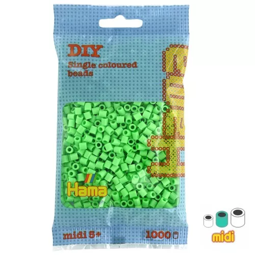 Perle da stirare  Hama MIDI 5 mm Verde Pastellolo (n°47) x1000