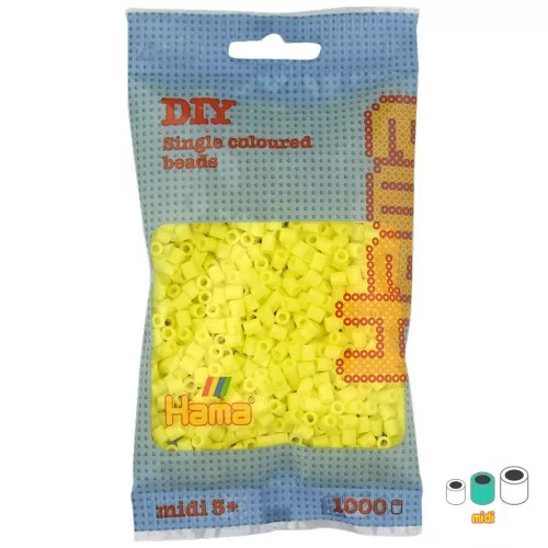 Perle da stirare Hama MIDI 5 mm Giallo Pastello (n°43) x1000