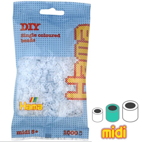 Perle da stirare Hama MIDI 5 mm Trasparente (n°19) x1000