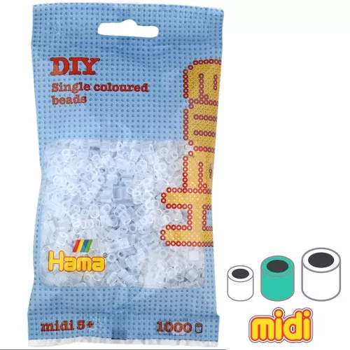 Perle da stirare Hama MIDI 5 mm Trasparente (n°19) x1000